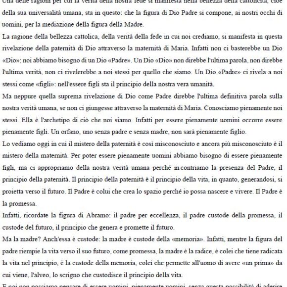 Omelia di Don Francesco Ricci alla comunità di Forlì: Beata Vergine del Rosario