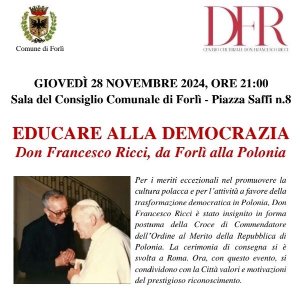 ‘Educare alla Democrazia’ – Don Francesco Ricci, da Forlì alla Polonia